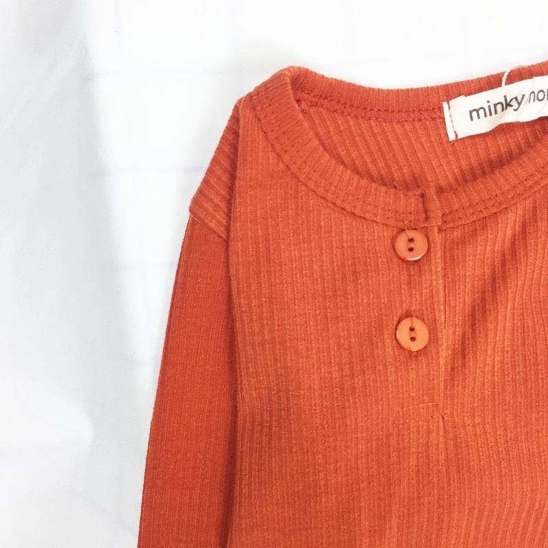 Bộ quần áo thu đông cho bé , Đồ bộ dài tay bé trai bé gái vải thun gân Bộ Minky Mom