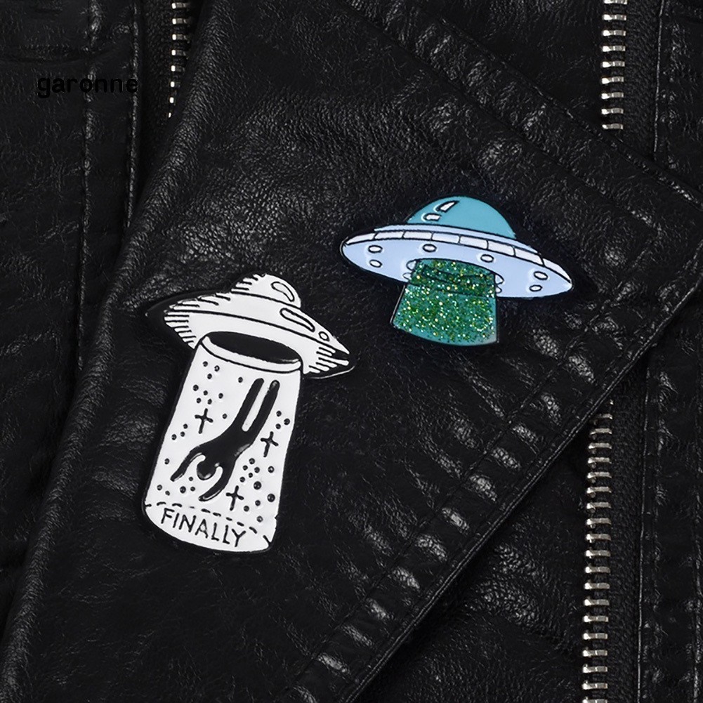 Ghim cài áo hình UFO độc đáo thú vị bằng hợp kim