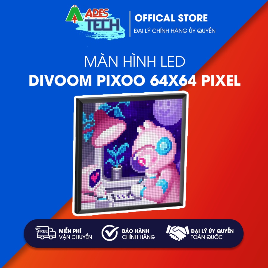 Màn Hình LED Divoom Pixoo-64 | 64 x 64 Pixel Tích Hợp App Nhiều Tính Năng | Màn Hình LED Trang Trí Nhà Cửa Siêu Đẹp