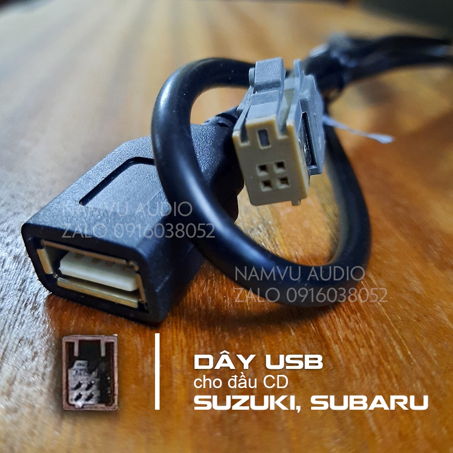 Dây kết nối USB nghe nhạc cho đầu CD ô tô SUZUKI, SUBARU
