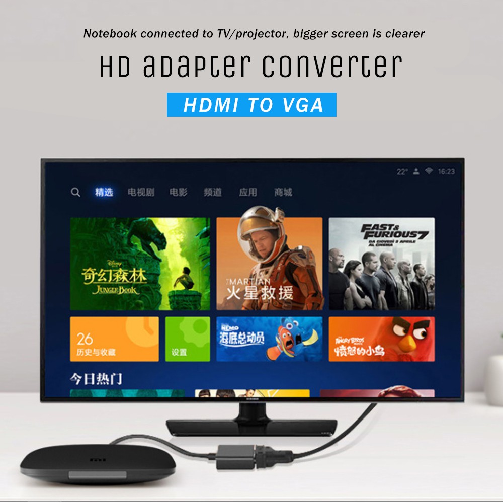 Dây cáp chuyển đổi HDMI sang VGA dành cho laptop/máy chiếu