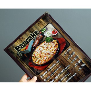 Bìa menu 20 trang (10 tờ)  A4 màu đen