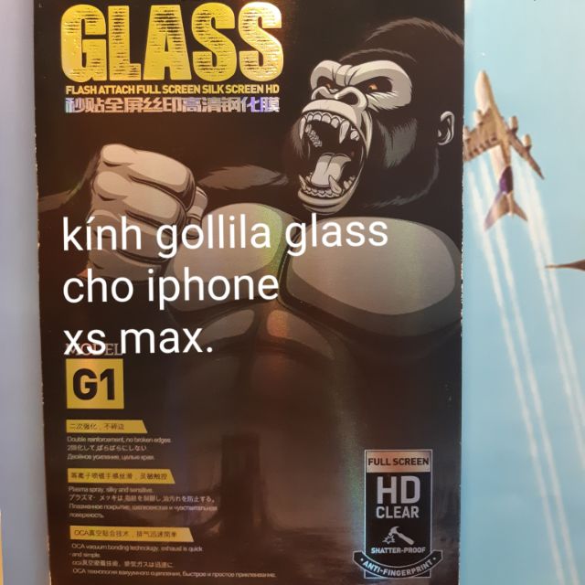 Siêu cường kính gollila glass cho iphone xs max