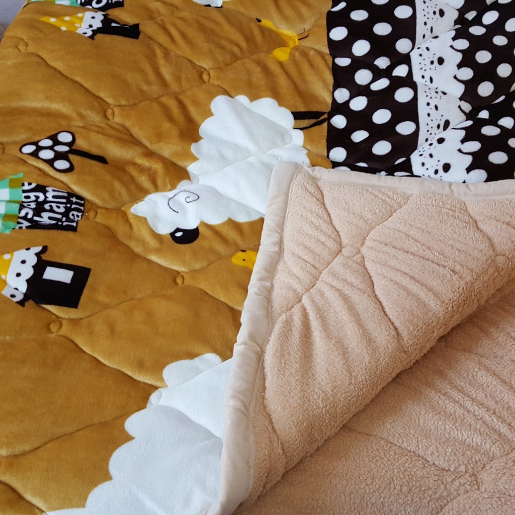 [Xả Hàng Đông] Chăn Lông Cừu Mùa Đông Nhiều Mẫu Lựa Chọn - Hàng Cao Cấp Dày Dặn 3 Lớp [ m9x2m3 ]