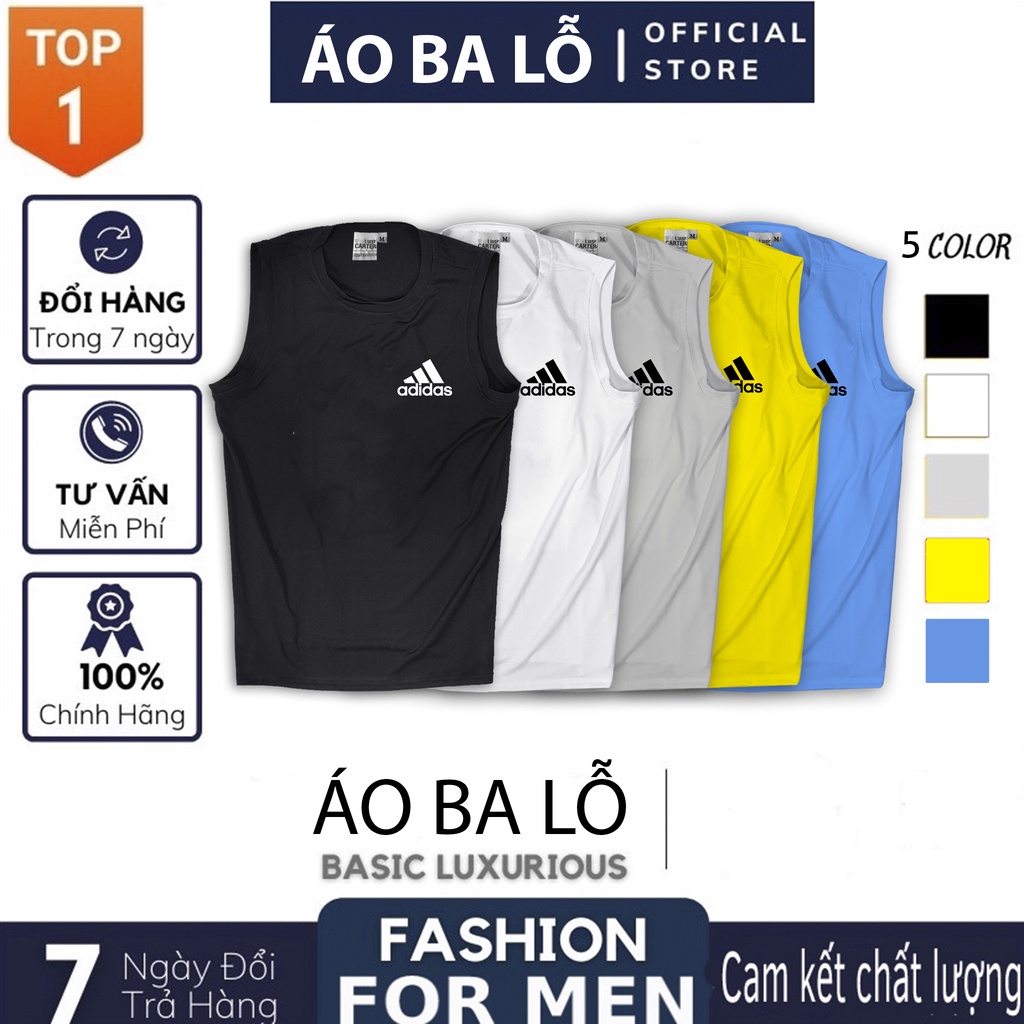 Áo Ba Lỗ Sát Nách Adidas - Tanktop Thể Thao Cao Cấp Thoáng Mát, Chất Vải Chuyên Thể Thao Thun Lạnh Co Giãn 4 Chiều