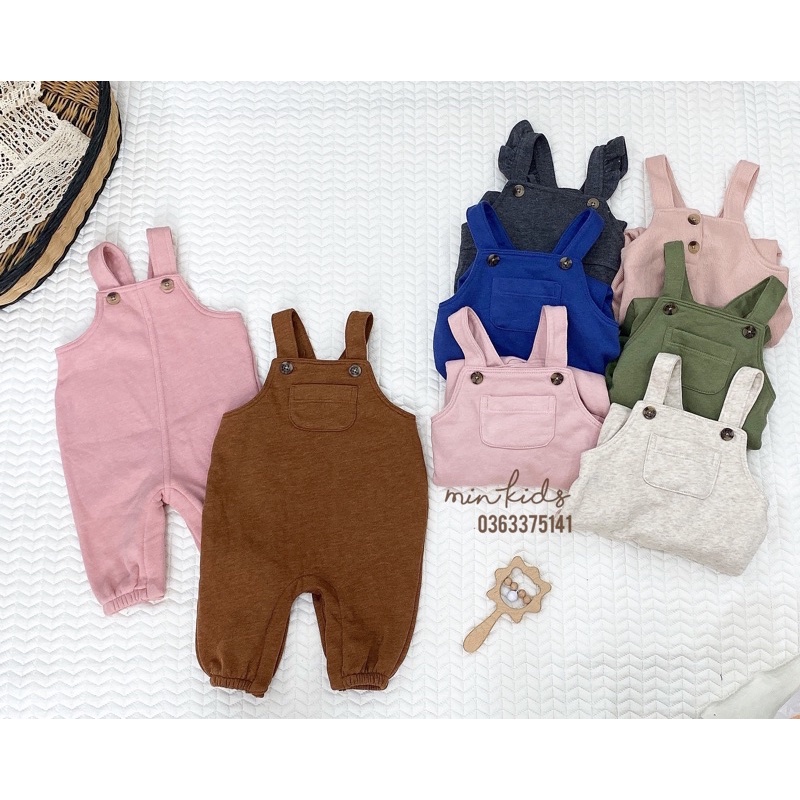 Set yếm quần nhung tăm bé trai xuất xịn