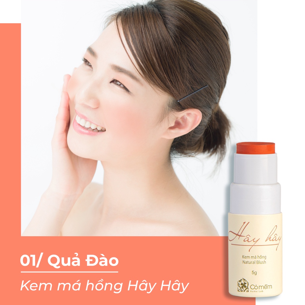 Bộ Trang Điểm Tối Giản 3 bước Hây Hây Cho Da Dầu Mụn Cỏ Mềm 100g