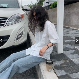 Áo sơ mi tay lỡ Ulzzang