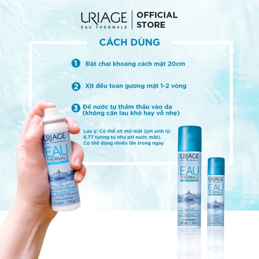 Uriage Xịt Khoáng Dưỡng Ẩm &amp; Cân Bằng Da Eau Thermale Water