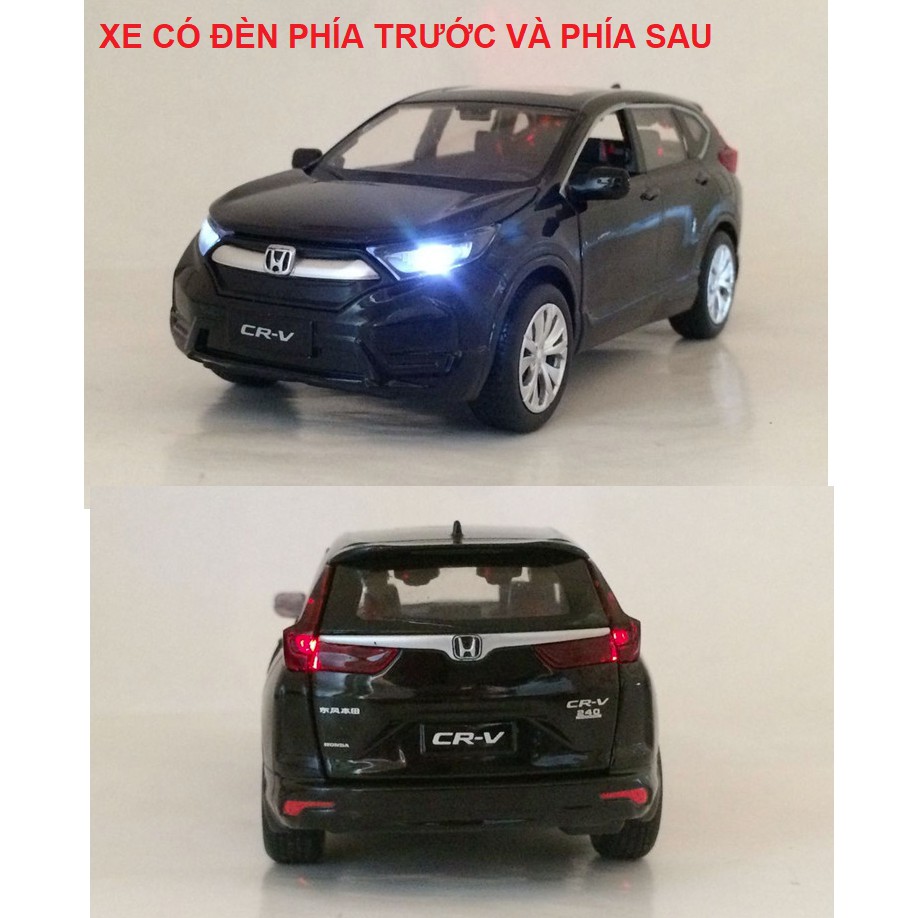 Mô hình xe ô tô Honda CRV đồ chơi trẻ tỉ lệ 1:32 bằng kim loại có âm thanh và đèn