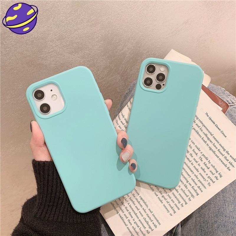 Ốp Bảo hiểm toàn diện Azure Blue Straight Edge Soft Case cho iPhone 17air 11 12 13 14 15 16 17 Pro M