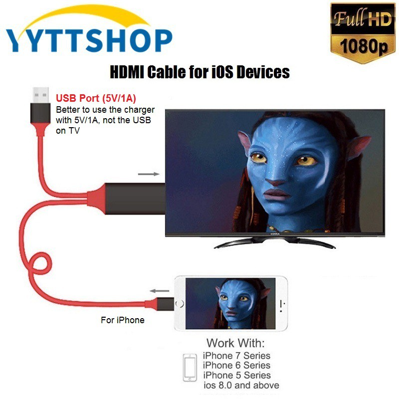 Cáp HDMI HD chất lượng cao cho Iphone IOS 11