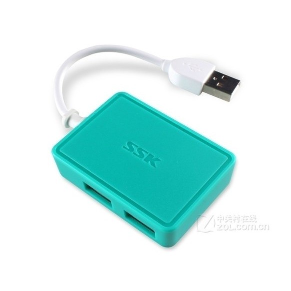 Hub USb bộ chia tín hiệu USB 2.0  từ 1 ra 4 cổng SSK SHU 200 màu trắng, đen