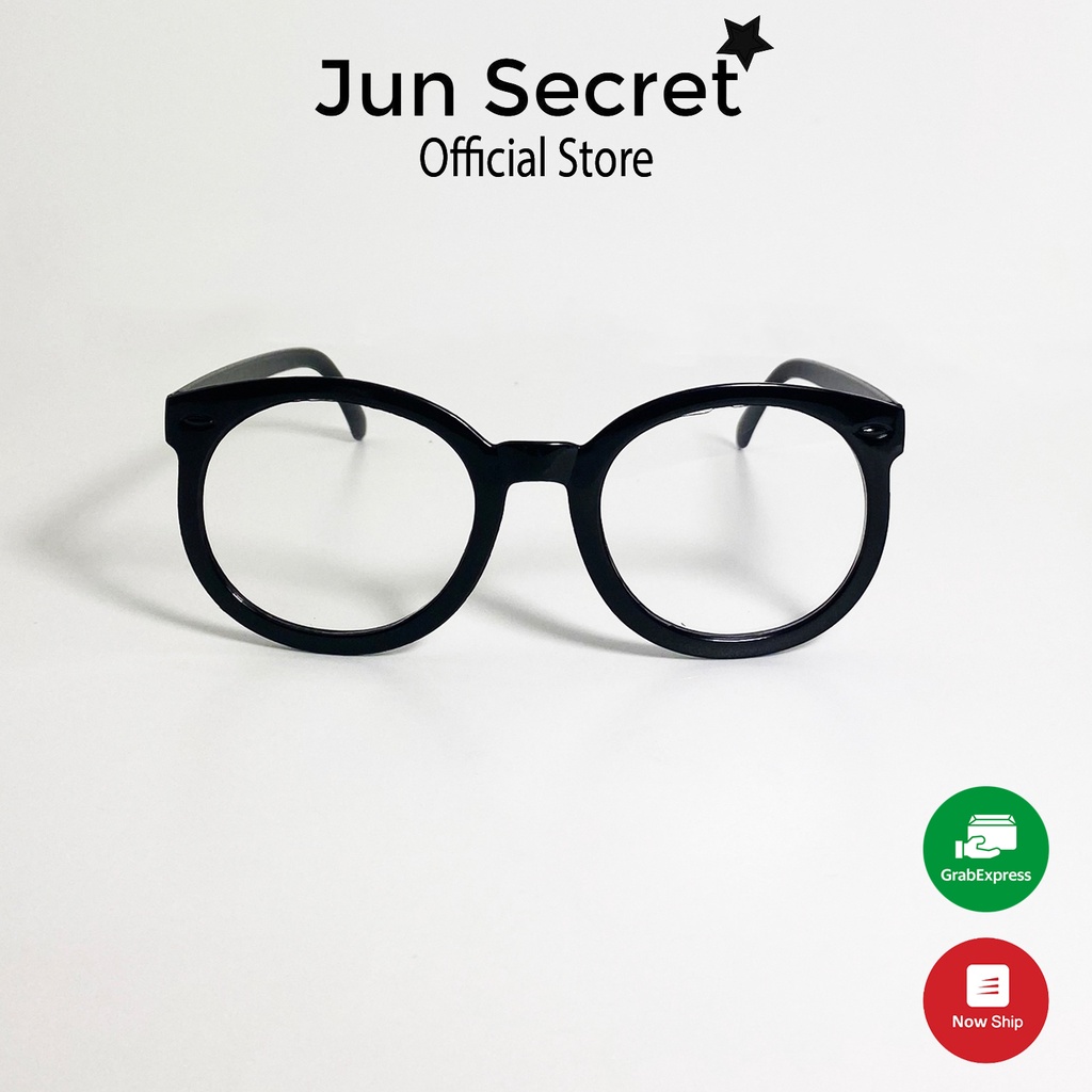 Gọng kính cận nam nữ Jun Secret chất liệu nhựa cao cấp, kiểu kình hình tròn đơn giản thời trang JS90A08