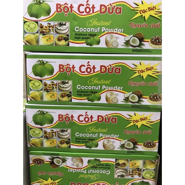 Bột cốt dừa nguyên chất nguyên thùng 6 gói to (60 gói nhỏ )giá đẹp để các bạn làm hàng