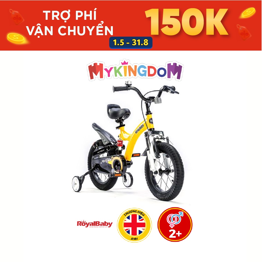Xe Đạp Royal Baby Trẻ Em Flying Bear Màu Vàng Size 16 inch Cho Bé Từ 4 Đến 7 Tuổi RB16B-9/YELLOW