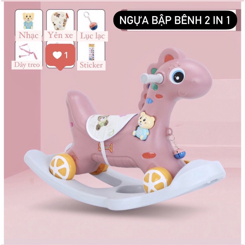NGỰA BẬP BÊNH / XE CHÒI CHÂN 2 IN 1 XINH XẮN CHO BÉ YÊU