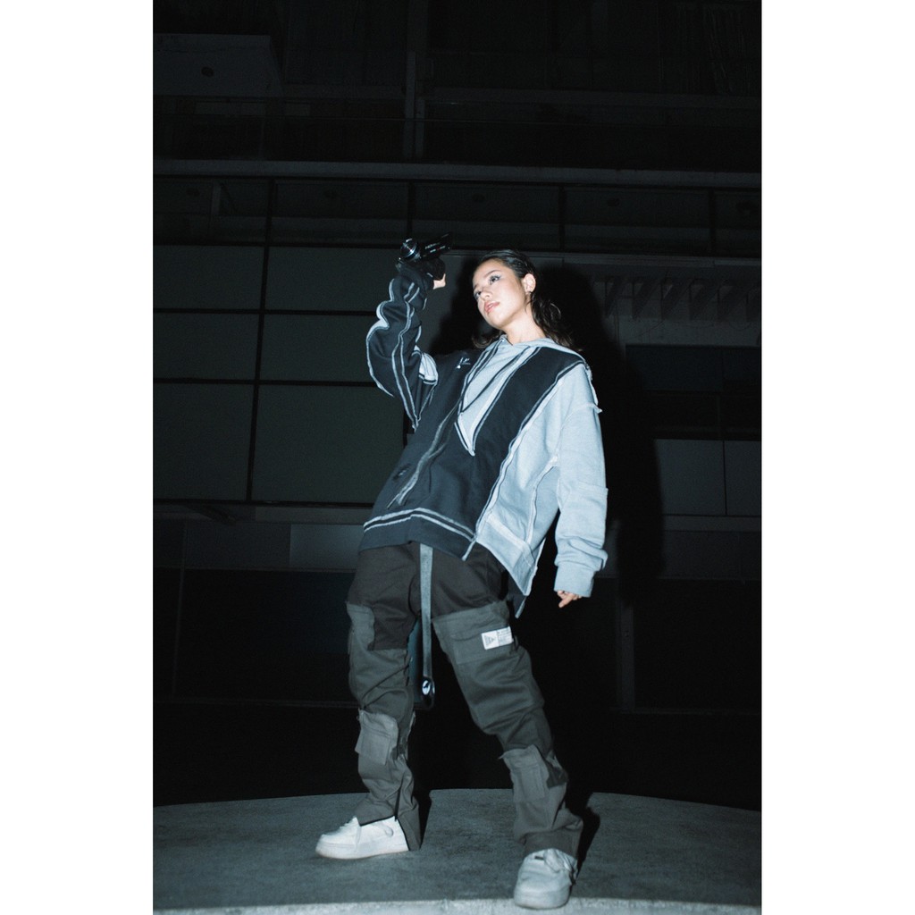 ÁO HOODIE XÁM ĐEN RÁP AZIER | BigBuy360 - bigbuy360.vn