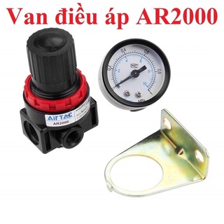 Van điều áp khí nén airtac ar 2000 , van điều chỉnh áp suất khí nén, van giảm áp khí nén, van điều áp ar 2000