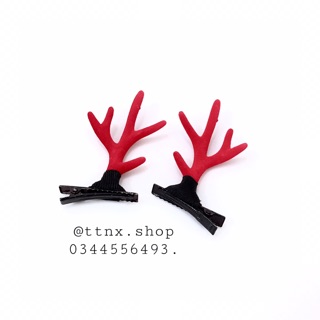 Kẹp tóc sừng tuần lộc Noel 2018