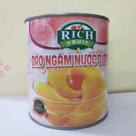 Đào ngâm đóng hộp Rich 825g  ⚡ LOẠI NGON ⚡ đào hộp ngon tốt cho sức khỏe, giảm căng thẳng mệt mỏi