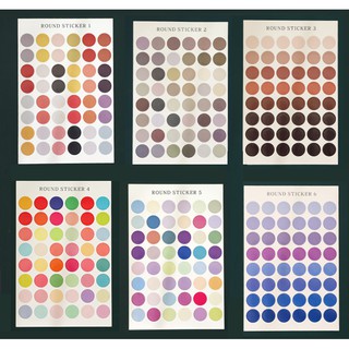 48 Sticker Chấm Tròn trang trí sổ tay planner
