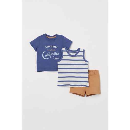 Bộ thun cotton 3 món chính hãng H&M