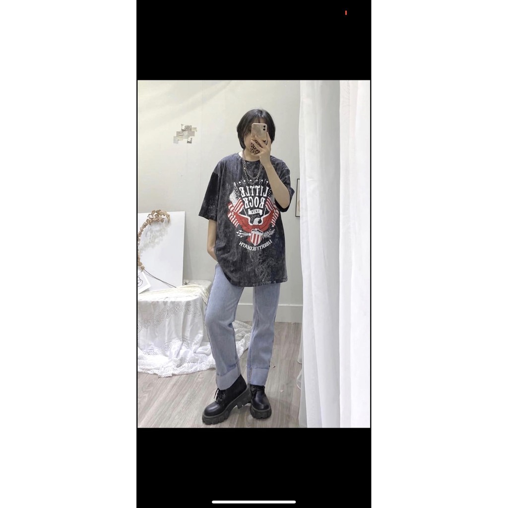 Áo loang màu thái unisex - Thun tay lỡ form rộng, phông đen dáng suông cá tính in hình mèo cá mập nam nữ ulzzang SIÊU HO | BigBuy360 - bigbuy360.vn