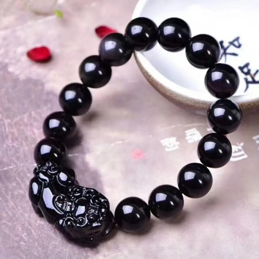 【THEO DÕI cửa hàng của chúng tôi -10K trừ 5K】Vòng đeo tay Pixiu Obsidian đen