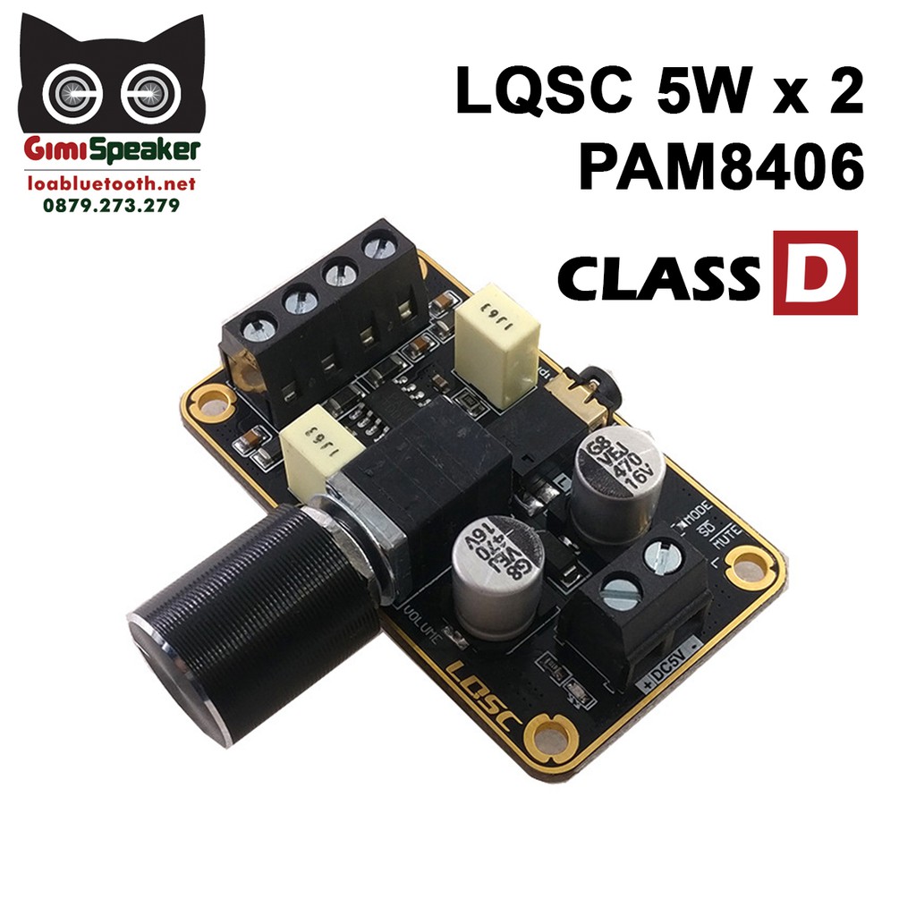 Mạch khuếch đại âm thanh Class D 2x5W PAM8406 chính hãng LQSC