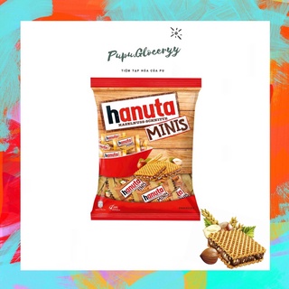 Bánh xop kẹp socola hạt dẻ Hanuta Minis gói 200gr