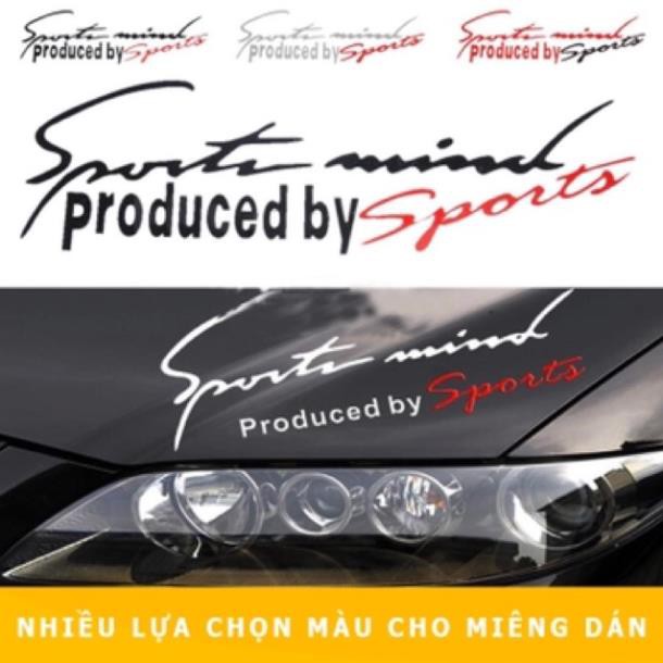 Tem dán decal Sport mind prodeced by Sports - tem dán nắp capo Bảo Hành Uy Tín Lỗi 1 Đổi 1