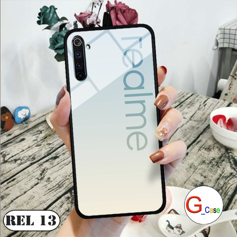 Ốp lưng Realme 6 / 6Pro-lưng kính in logo hãng điện thoại