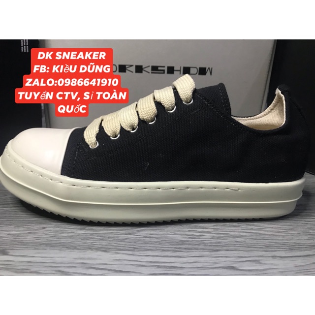 | Ảnh Thật | Giày Thể Thao Ro Đen Thấp Cổ Nam Nữ