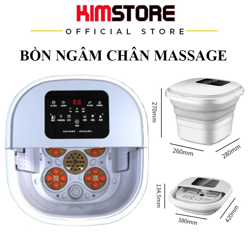 Bồn Ngâm Chân, Massage Chân Vispo Đa Năng Gấp Gọn - Bảo Hành 12 Tháng