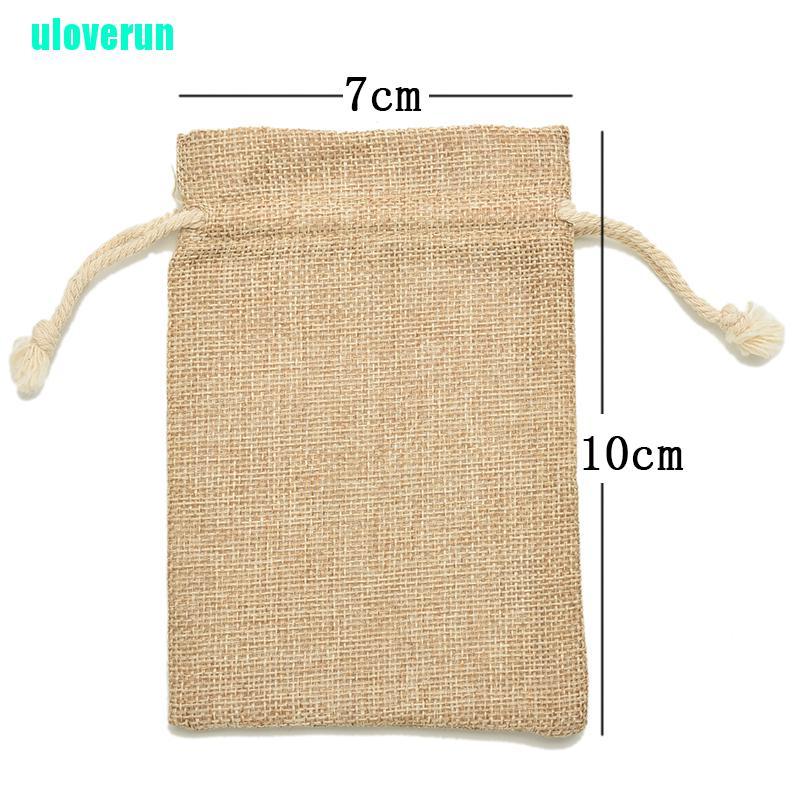 Túi Dây Rút Mini Bằng Vải Bố Mộc Mạc Dành Cho Tiệc Cưới