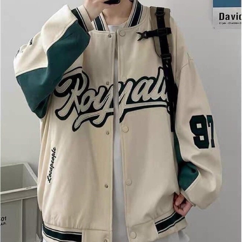 [ ẢNH THẬT] Áo Khoác Bomber Kaki 2 Lớp Dày Dặn From Rộng Unisex 2 Màu Đen/Be phong cách Ulzzang