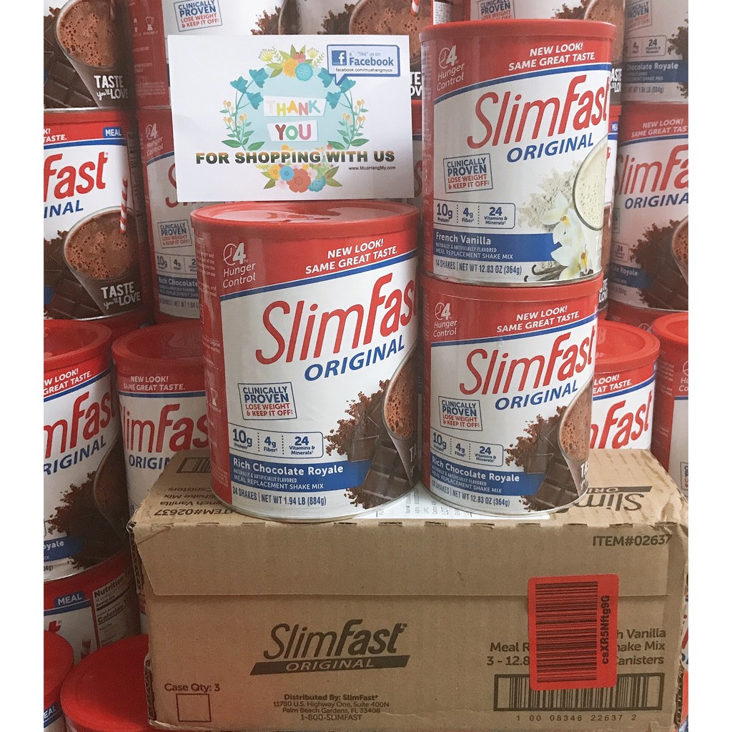 Sữa bột giảm cân Slimfast của Mỹ dành cho người muốn giảm cân hàng nội địa Mỹ | BigBuy360 - bigbuy360.vn