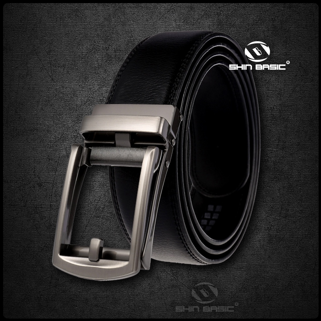 Dây Thắt Lưng, Nịt Nam Da Bò Cao Cấp - ShinBasic, Bảng Khoá Tự Động, Thời Trang Công Sở,  BELTS21BAS09