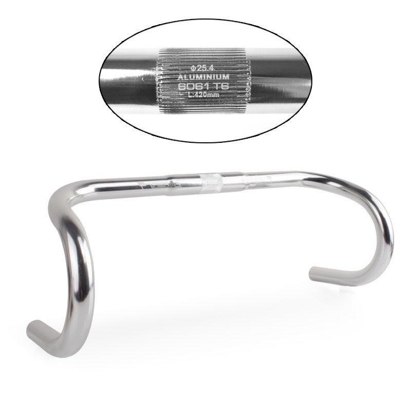 Tay lái ghi đông xe đạp lòng chảo ghi đông sừng bò cho xe Fixed Gear 25.4mm