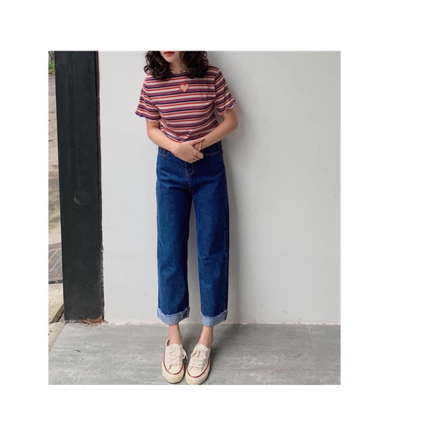 QUẦN JEANS ỐNG RỘNG GẬP GẤU ( 3 màu) | BigBuy360 - bigbuy360.vn