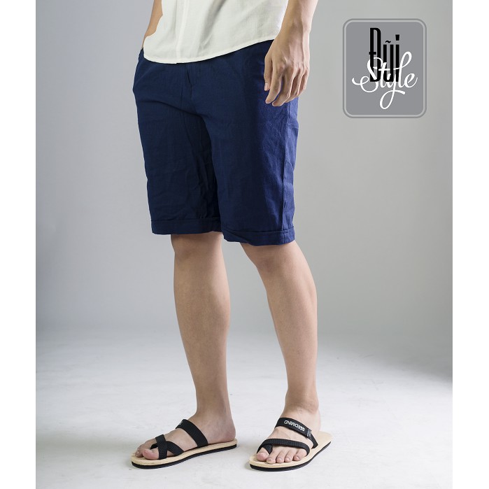 QUẦN SHORT ĐŨI (LINEN) TRƠN, CẠP THUN