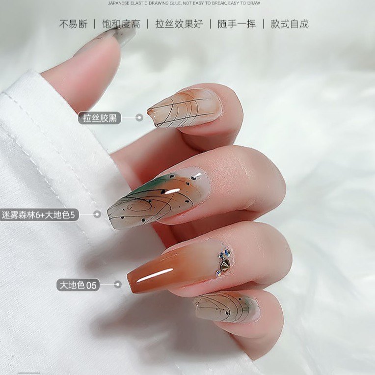 Nail art sơn móng tay painting kéo soi DIY nail polish gel nail painting line gel