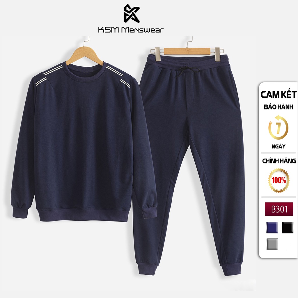 Bộ Thể Thao Nam Thu Đông Thời Trang Cao Cấp Vải Nỉ Cotton đẹp B301
