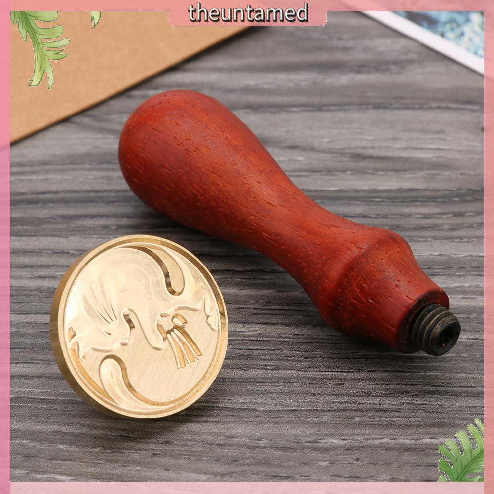 Đầu con dấu sáp 30mm DIY bằng đồng phong cách cổ điển để trang trí lưu bút/nhật ký/album ảnh DIY