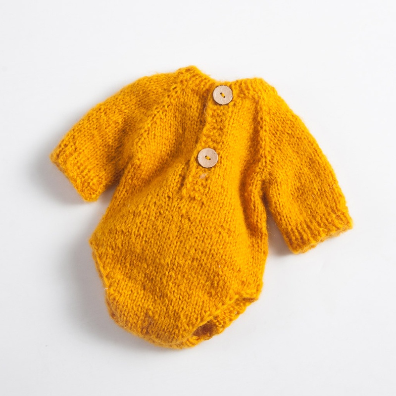 Set 3 Món Áo Liền Quần + Mũ Đội Dành Cho Búp Bê Sơ Sinh Chụp Hình