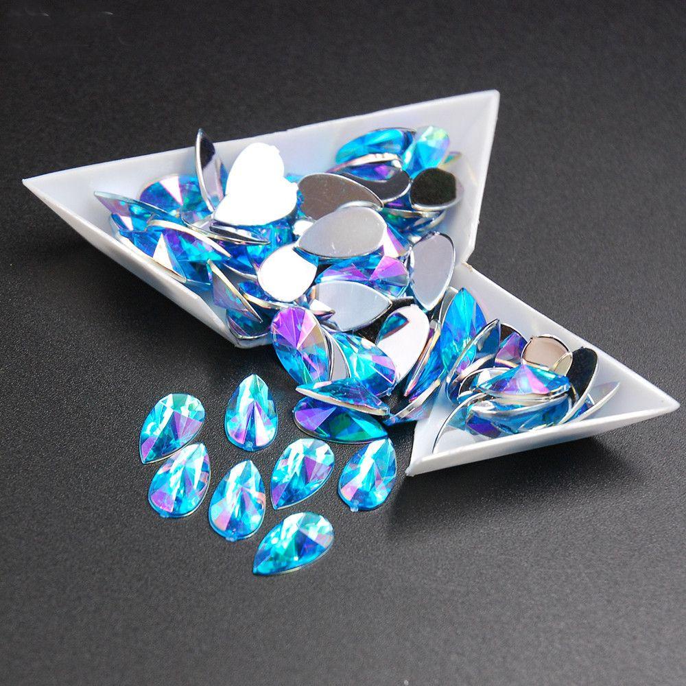 Set 100 Móng Tay Giả Kích Thước 8x13mm|Bùa Trang Trí Thủ Công DIY|Giày Mũi Nhọn Phẳng