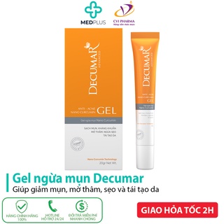 Gel ngừa mụn Decumar - Kem ngừa mụn, mờ thâm, ngừa sẹo - 20gr