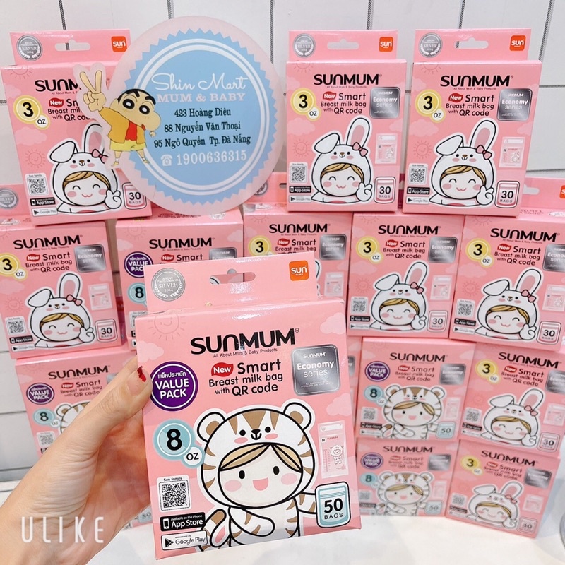Túi trữ sữa Sunmum Thái Lan 100ml, 250ml