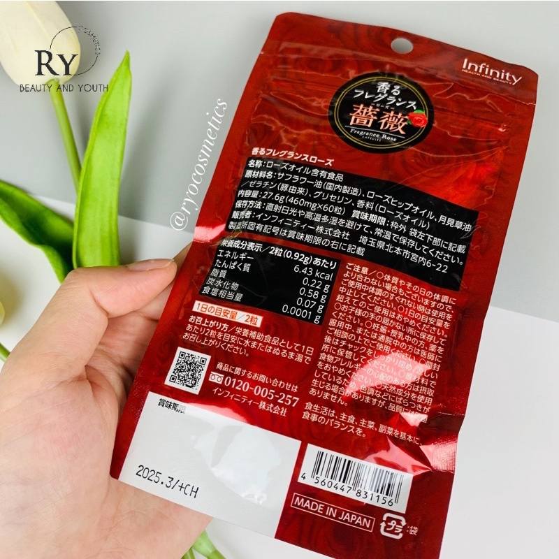 VIÊN UỐNG THƠM CƠ THỂ HOA HỒNG INFINITY 30 NGÀY & 60 NGÀY